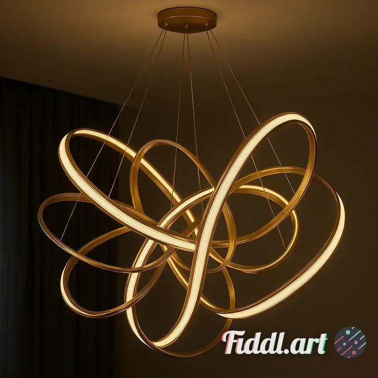 A designer chandelier design, LED light fixture, expensive, creative concept, grandiose