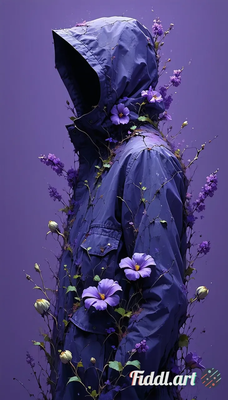 A low-angle surrealist conceptual portrait depicting an image of Spider-Man made entirely of lush pu