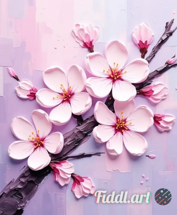 impasto flower art style, thick oil paint texture, heavy visible brushstrokes,
raised paint surface,