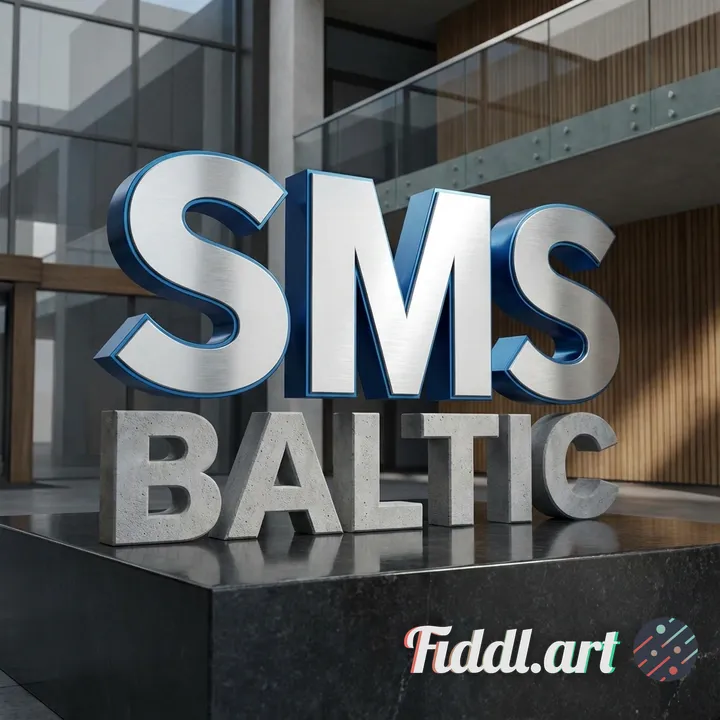 Make a 3D company logo, with letters 