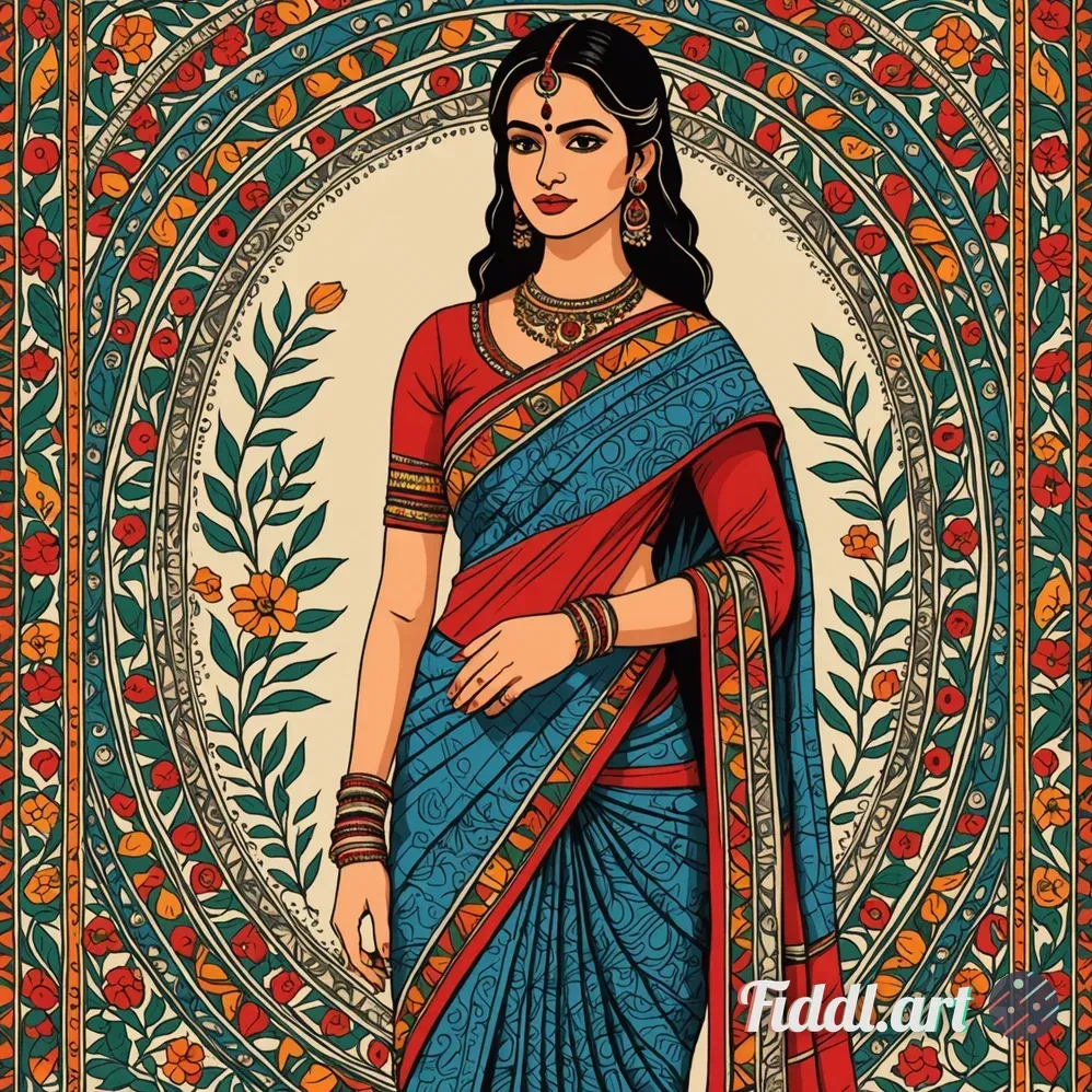 Media Index 0 | Madhubani saree design