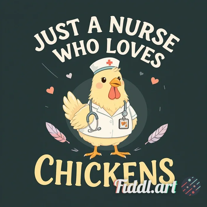 “Just a Nurse Who Loves Chickens” (T-Shirt Design — Chicken Dressed as a Nurse)

Canvas: 4500 × 5400