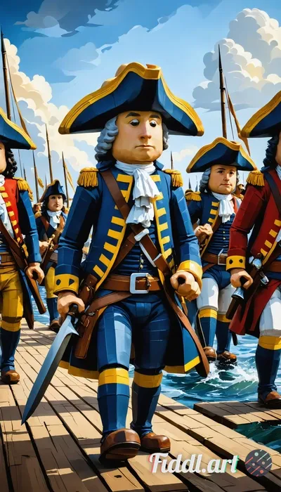 Micecraft characters replacing George Washington in the famous crossing the Delaware photo. Cinemati