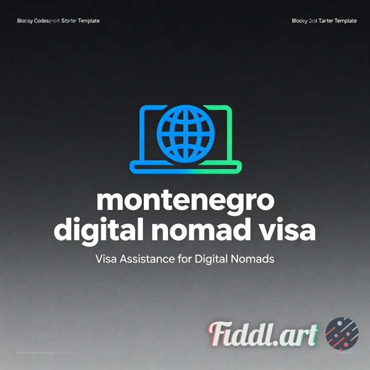 i need a logo for my new project called 'montenegro digital nomad visa', a service that offers visa 