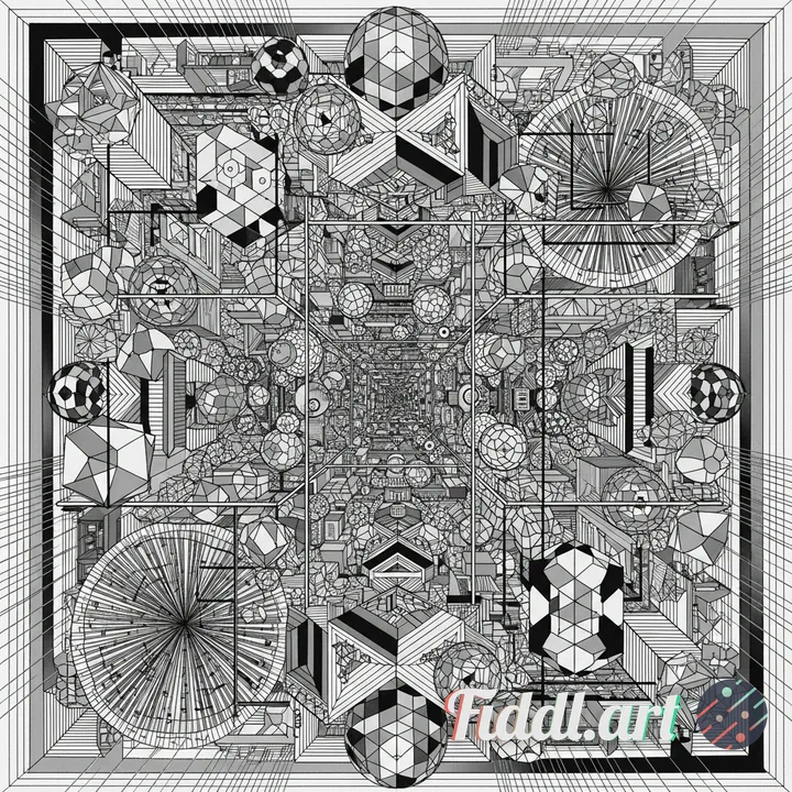 A quiet void; 4 dimensional optical art