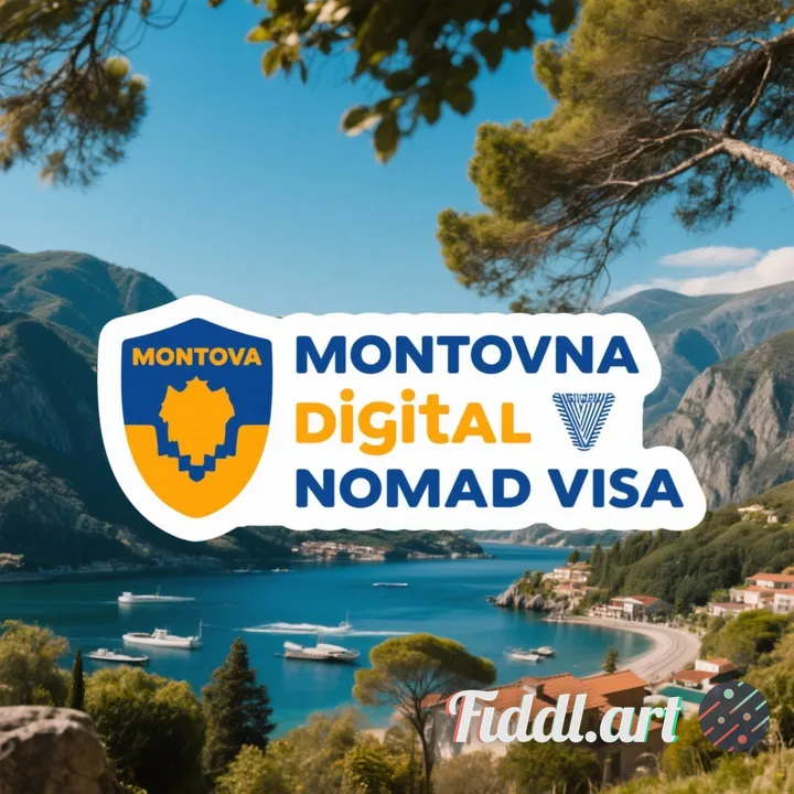 i need a logo for my new project called 'montenegro digital nomad visa', a service that offers visa 