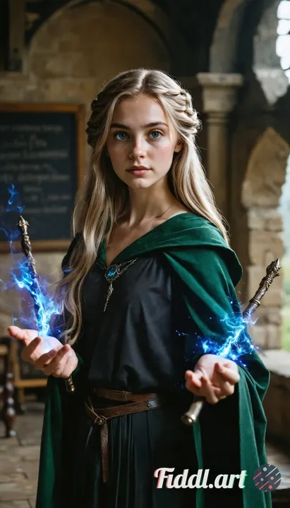 **“Ultra-realistic 8k cinematic portrait of a breathtakingly beautiful European witch in her mid-20s