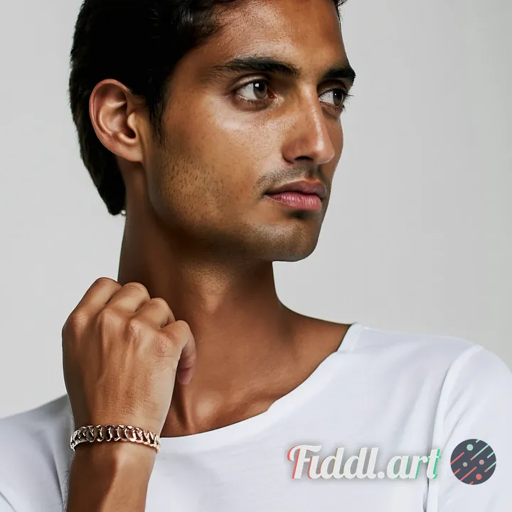 bracelet on model with face
