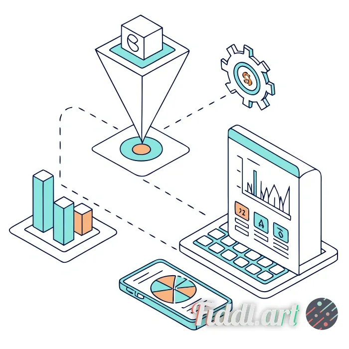 Sleek modern concept art visualizing bringing fragmented finance tools into one user-focused hub. Is