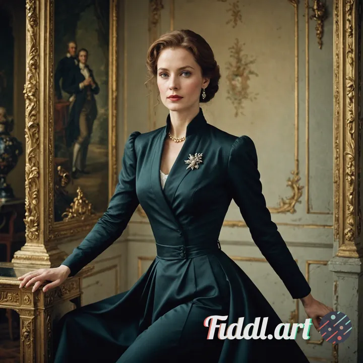 The woman in the picture moves elegantly.