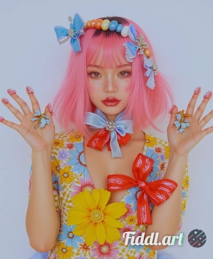 pop surrealism, strange poses, mise-en-scène, perfect anatomy, 24 year old model, kyary pamyu pamyu