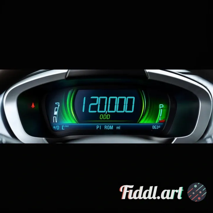  Odometer of chevy volt 2013 showing 120,000 miles