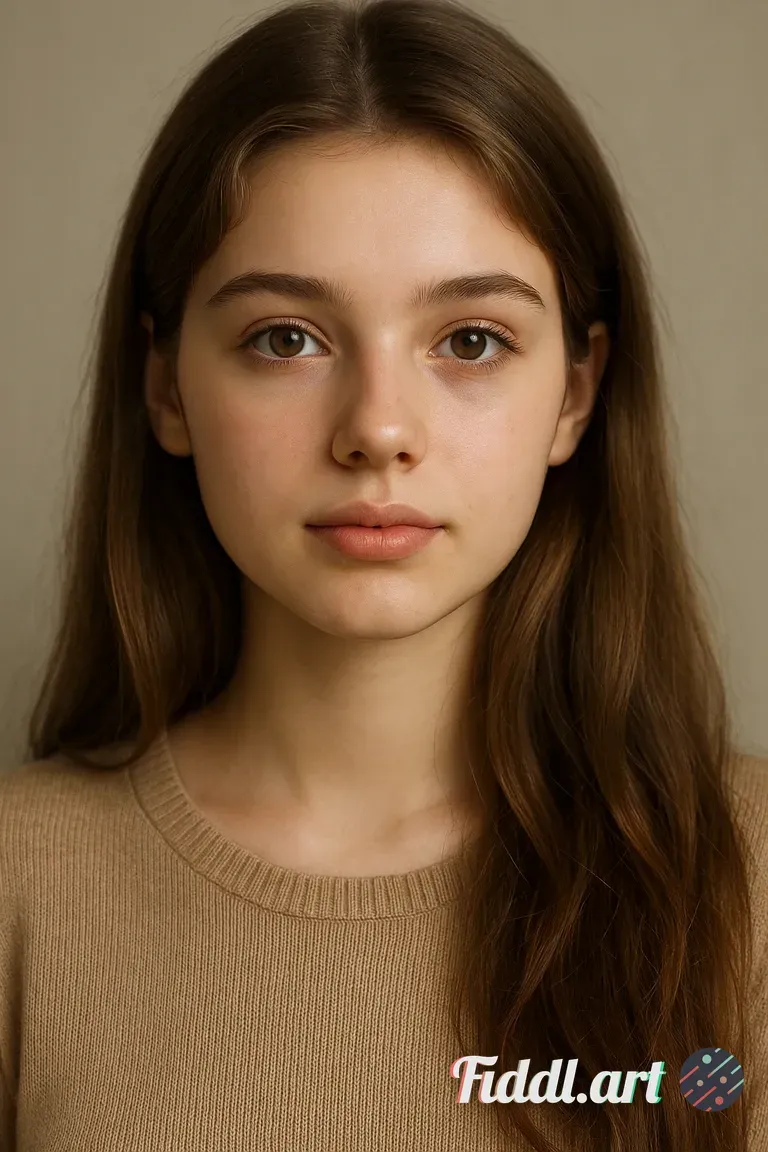 Gorgeous beautiful 18 years old Slavic gorgeous woman looking in front, sweet beautiful face, photor