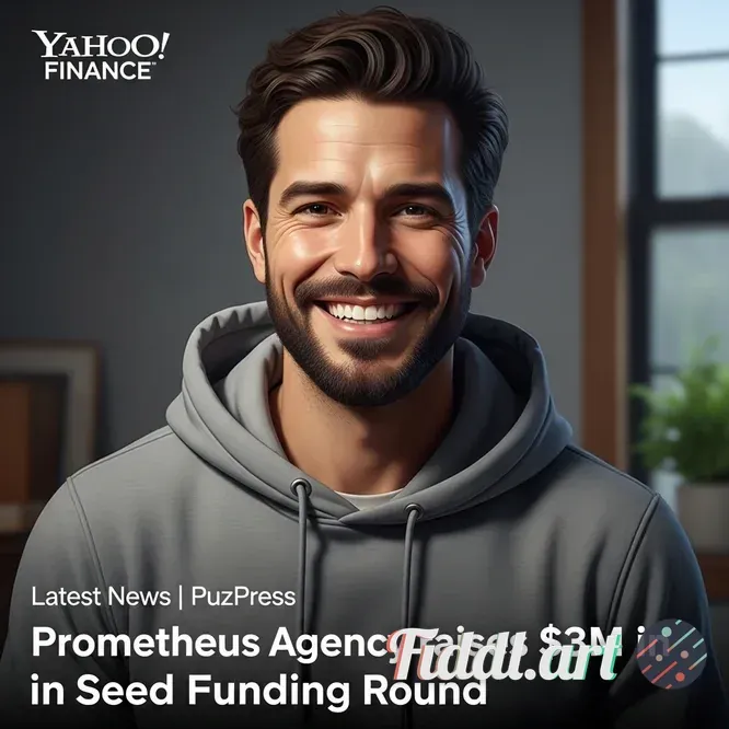 create me the realistic image of a man wearing a gray hoodie smiling for the cover of a press releas