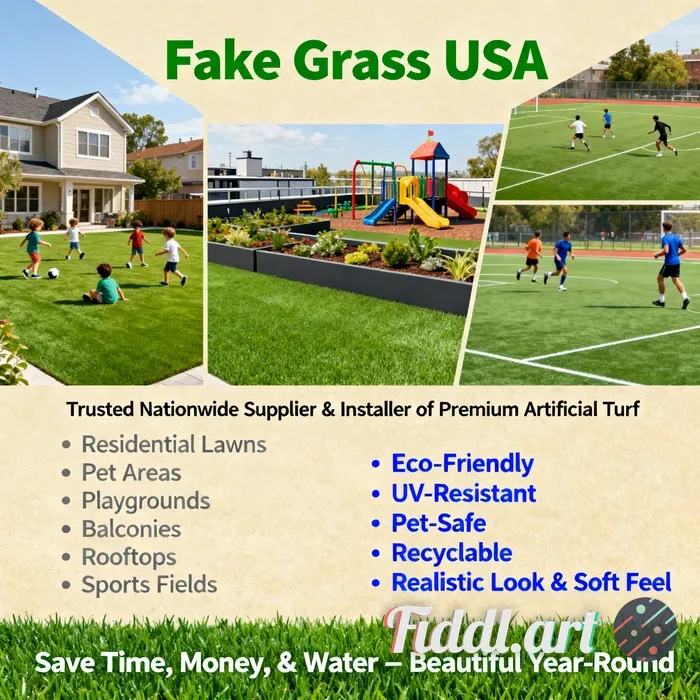 Fake Grass USA is a trusted nationwide supplier and installer of premium-quality artificial turf and