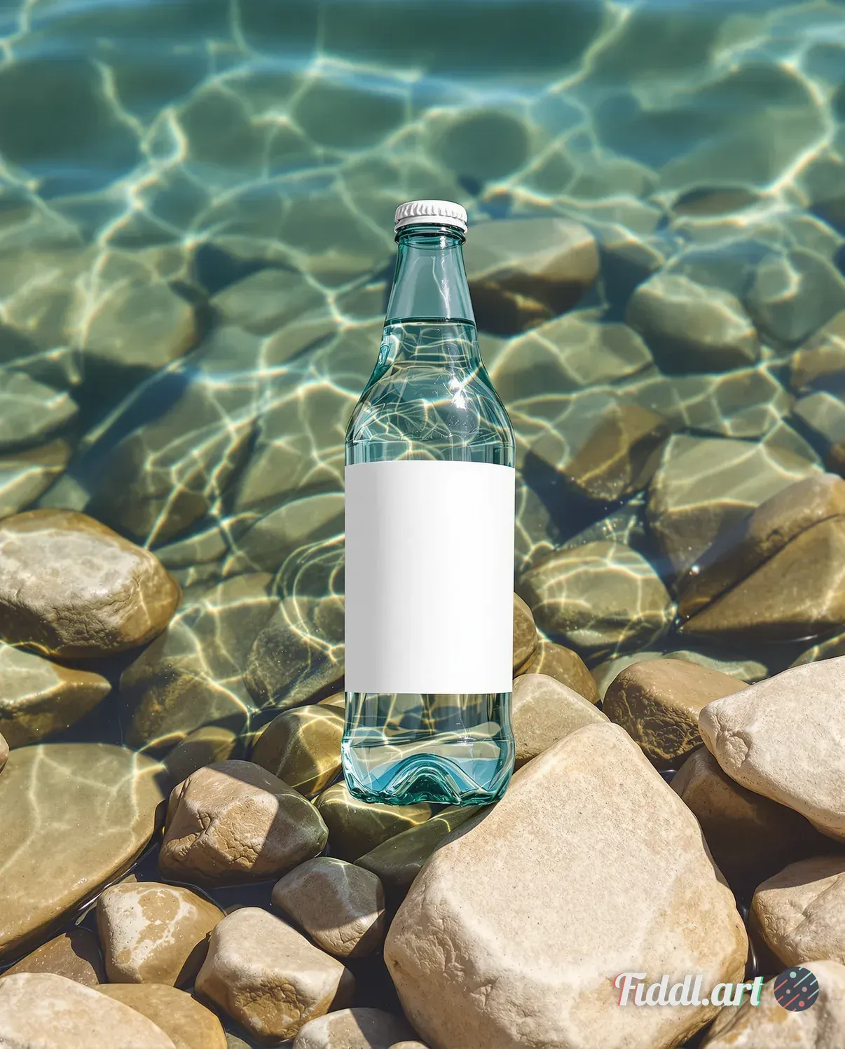 Media Index 0 | A glass beverage bottle mockup can be used to showcase packaging designs for, water or carbonated dr
