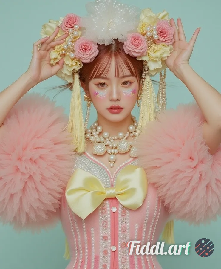 pop surrealism, strange poses, mise-en-scène, perfect anatomy, 24 year old model, kyary pamyu pamyu