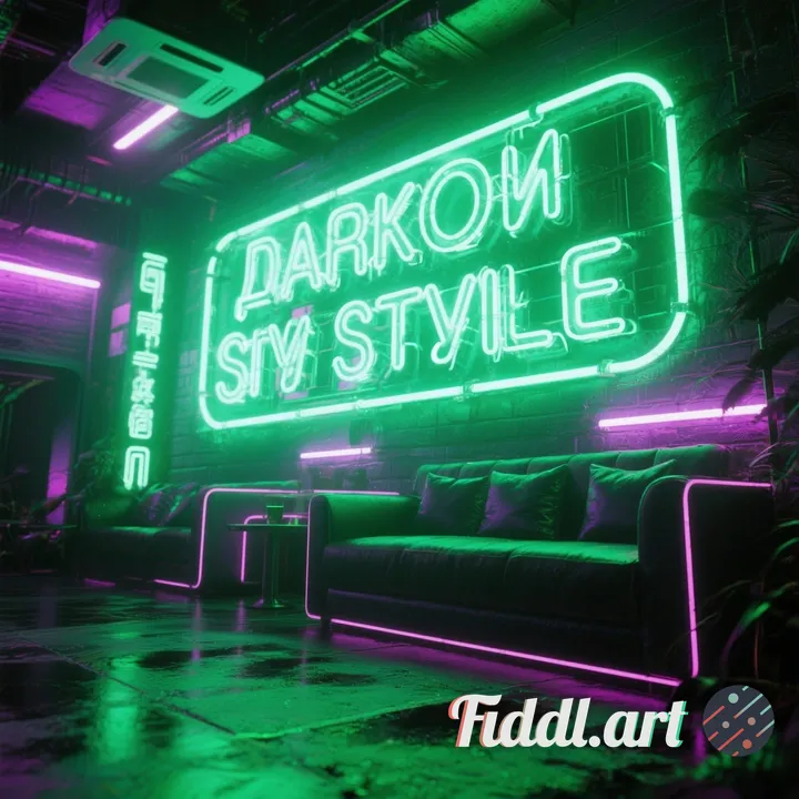 Амбиент стиль дарк неон