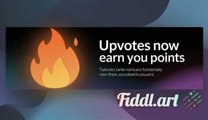 A sleek minimalist banner promotion with a dynamic fire icon glowing with vibrant orange-to-yellow g