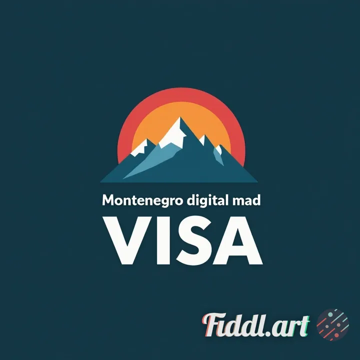 i need a logo for my new project called 'montenegro digital nomad visa', a service that offers visa 