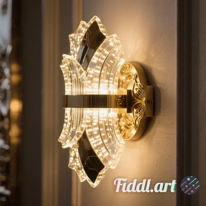 A designer sconce design, LED light fixture, expensive, creative concept, grandiose