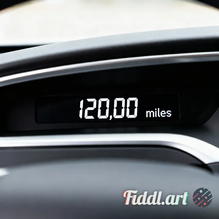  Odometer of chevy volt showing 120,000 miles