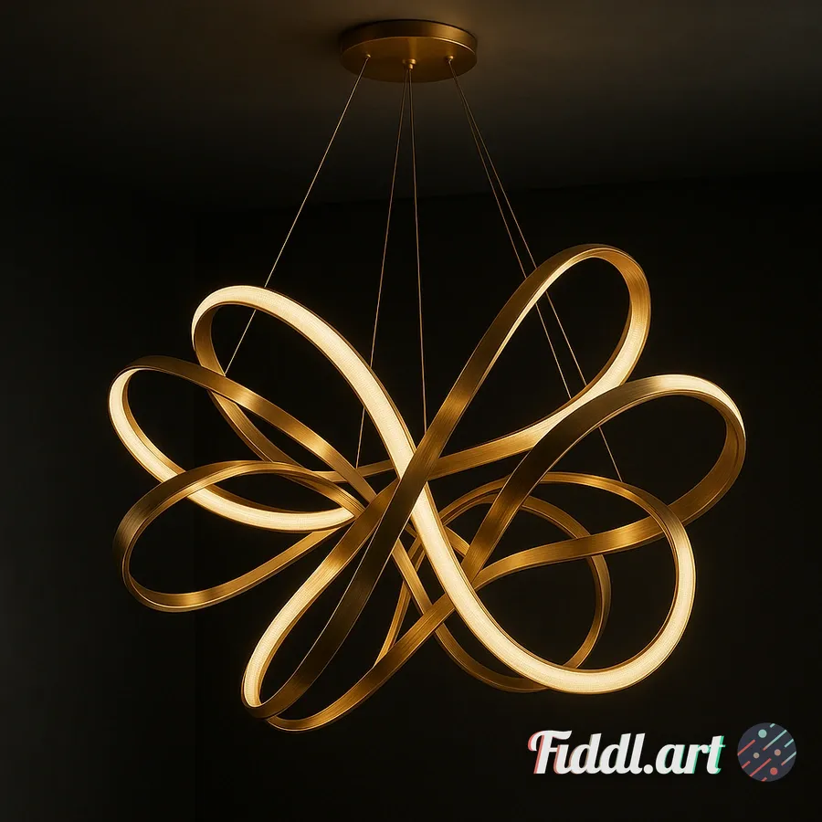 A designer chandelier design, LED light fixture, expensive, creative concept, grandiose