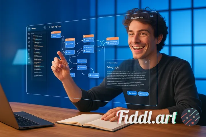 replace the woman in the image to the man in the other image. make the man happy, optimistic lightin