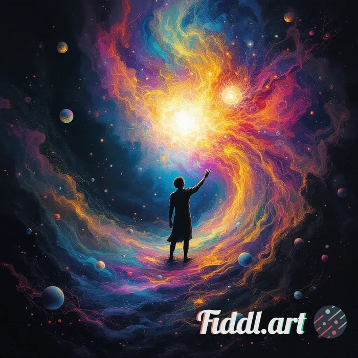 Create a psychedelic artwork illustrating the concept 'Fear is a disease; hope is its only cure.' De