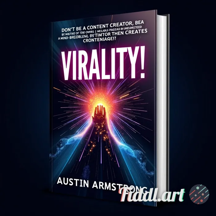 Design a high-impact ebook cover titled “VIRALITY!” by Austin Armstrong with the subtitle “DON'T BE 