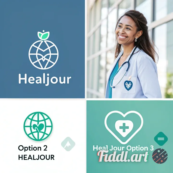 You are the creative head of design at Healjour. You have been mandated to create a logo for the com