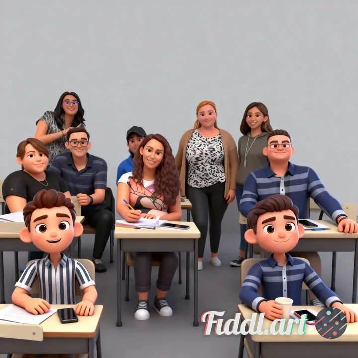 recrea una foto en dibujos animados en 3D