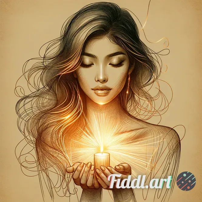 Media Index 1 | This artwork beautifully blends **sketch illustration** with a **warm, glowing realism**, creating a