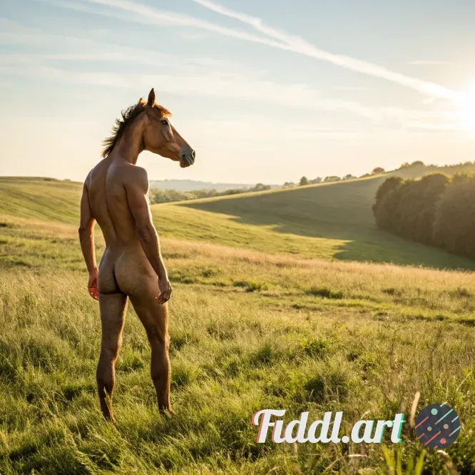 An anthropomorphic horse male. He has the heard of a horse and the body shape of an adult human male