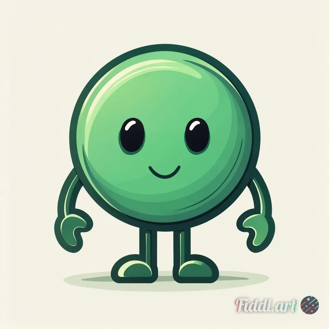 A cute cartoon mascot character designed to represent a friendly decentralized network. The characte
