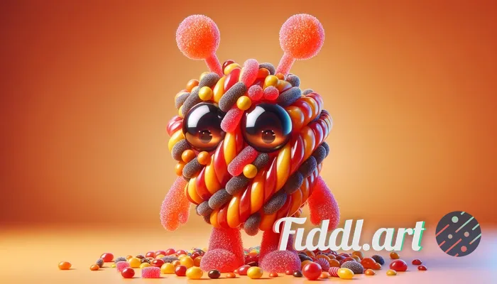 3D render of a cute mascot inspired by the Reddit alien, designed to look like it’s made entirely of