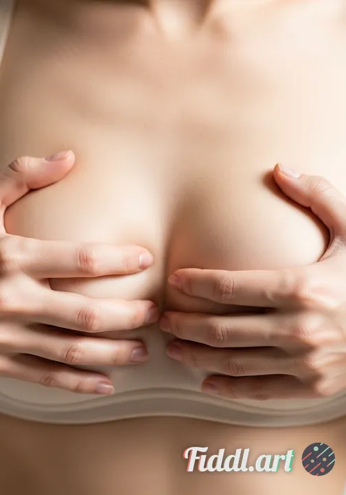 press boobs and touch gently
make realistic