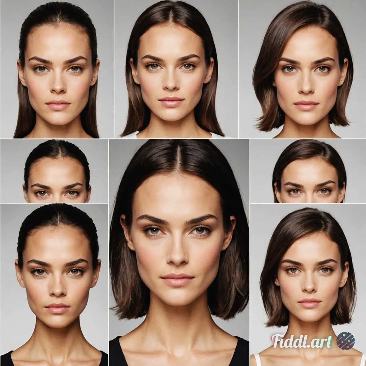 [Face Shape & Proportion]
- Face shape: Elongated
- Jaw: Square jawline
- Chin: Rounded
- Vertical t