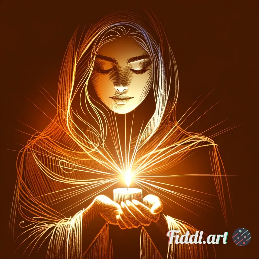 Media Index 2 | This artwork beautifully blends **sketch illustration** with a **warm, glowing realism**, creating a