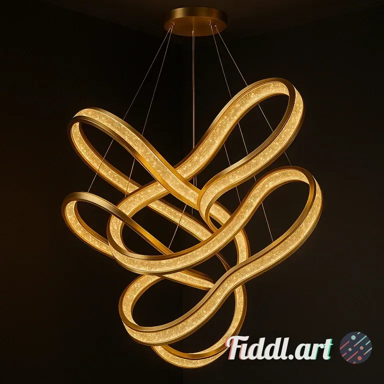 A designer chandelier design, LED light fixture, expensive, creative concept, grandiose