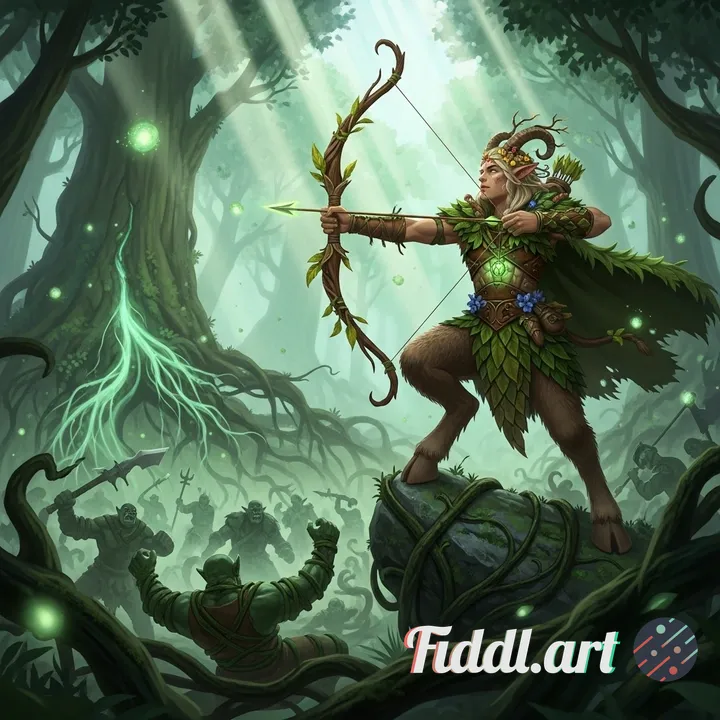 Create a 1x1 image✅ NFT #119 — “Verdant Satyr Warden” (Ranger)
⿡ Unit Type / Role: Ranger
⿢ Race / S