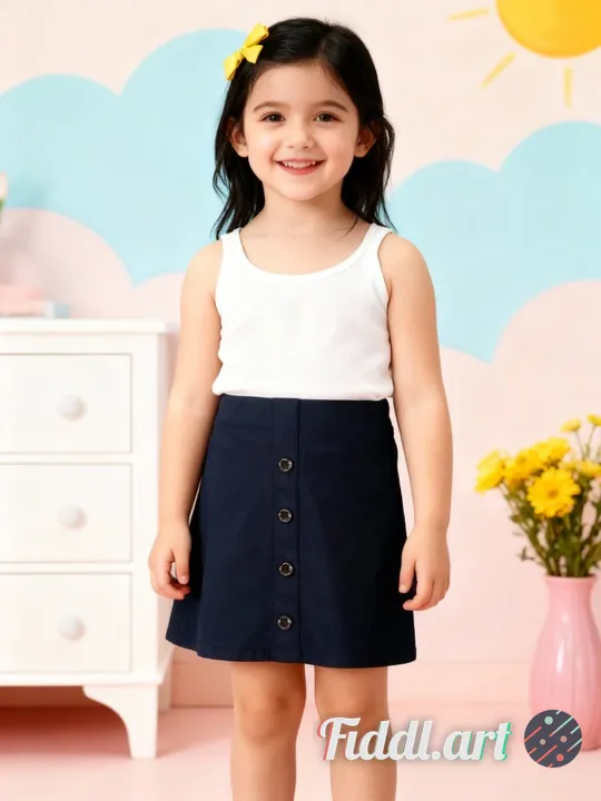 A cheerful indoor scene featuring a full figure of 2-3 years old child standing in a photo studio wi