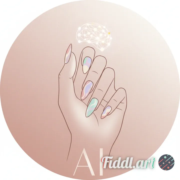 make an icon for a mobile app, which is an Nail Art AI app. the design should be feminine, minimalis