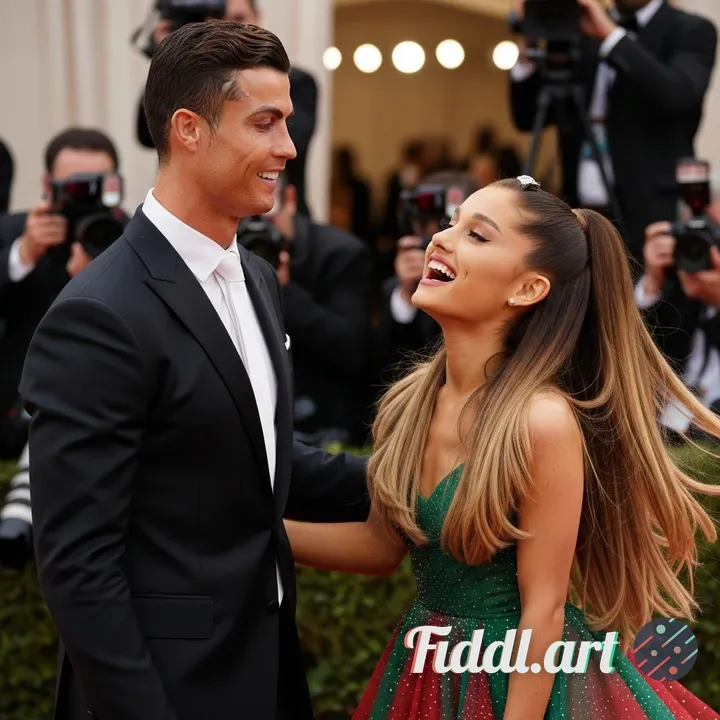 An image of cristiano Ronaldo and Ariana grande