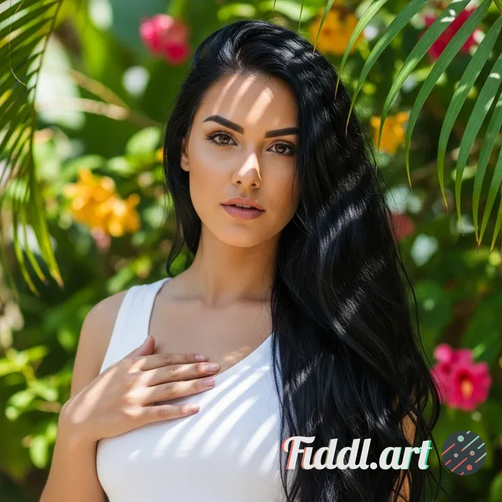 make the woman put her rleft hand on her left breat. keep everything else the same