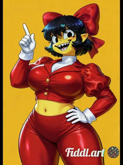 different pose of this character, same beautiful art style, sexy body,  thick, legs, bust, small wai
