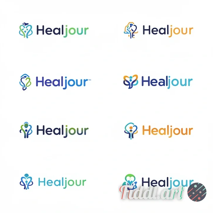 You are the creative head of design at Healjour. You have been mandated to create a logo for the com