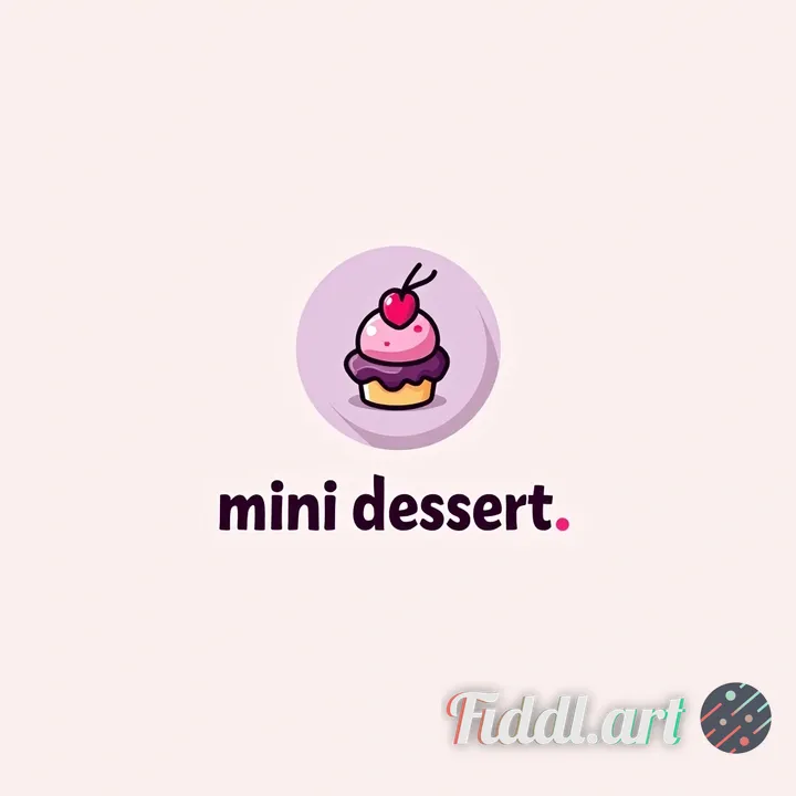 Design a modern, playful, boutique-style logo for a mini dessert brand. The brand specializes in bit