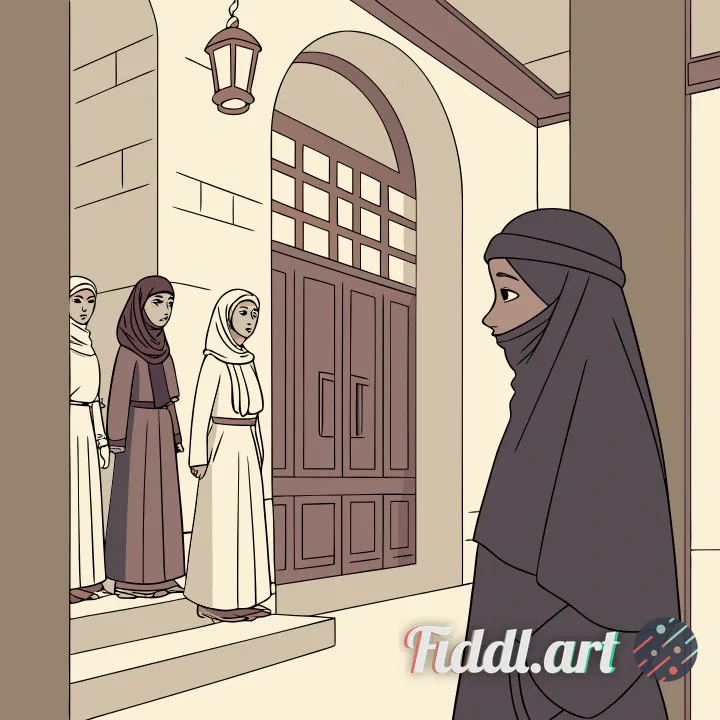 Generate a highly realistic and detailed image depicting a scene of a suitor evaluating potential wi