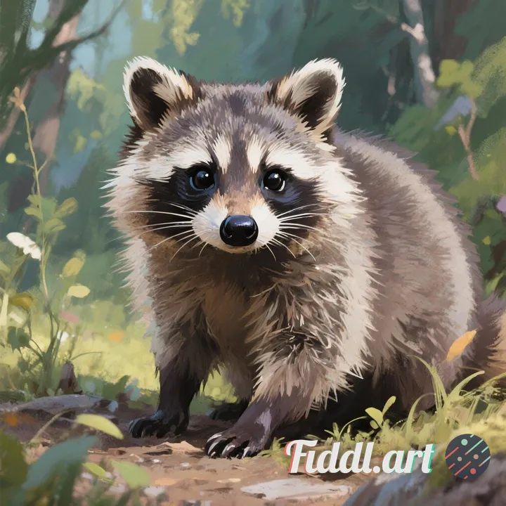 can you fix this picture I mean make the raccoon fit the world right now its high res I want it to b